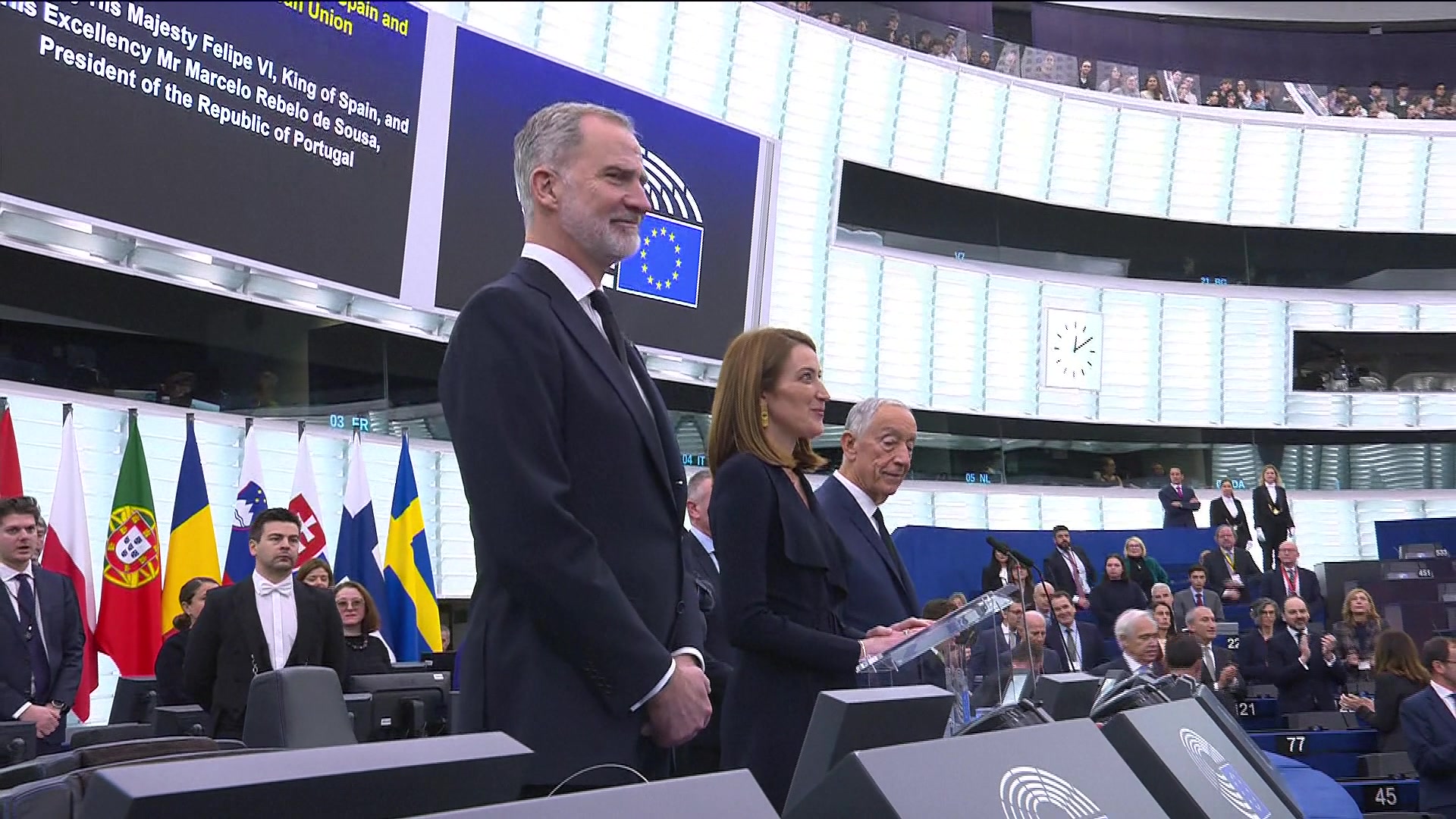 Formal Sitting with His Majesty Felipe VI, King of Spain and Marcelo Rebelo de SOUSA, President of Portugal, 40th anniversary of the accession of Spain and Portugal to the European Union: extracts from the addresses during the formal sitting